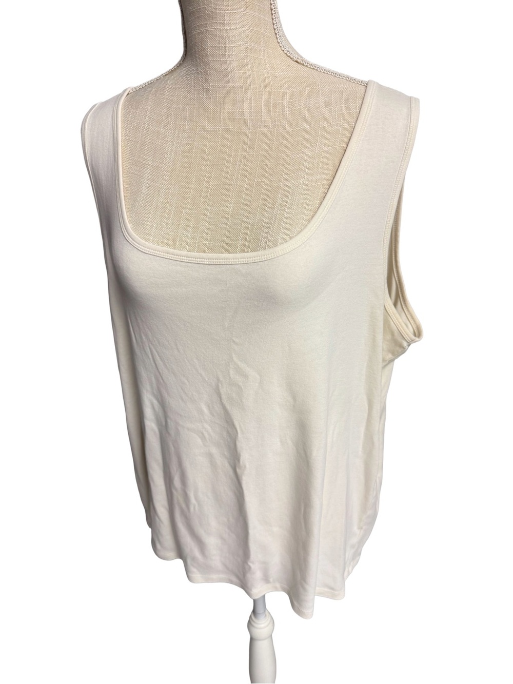Talbots Cream Square-Neck Tank